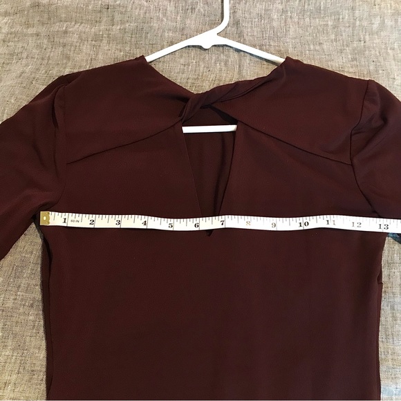 MARCIANO Dark Mauve Color Deep V Cut Body Suit - Picture 6 of 16